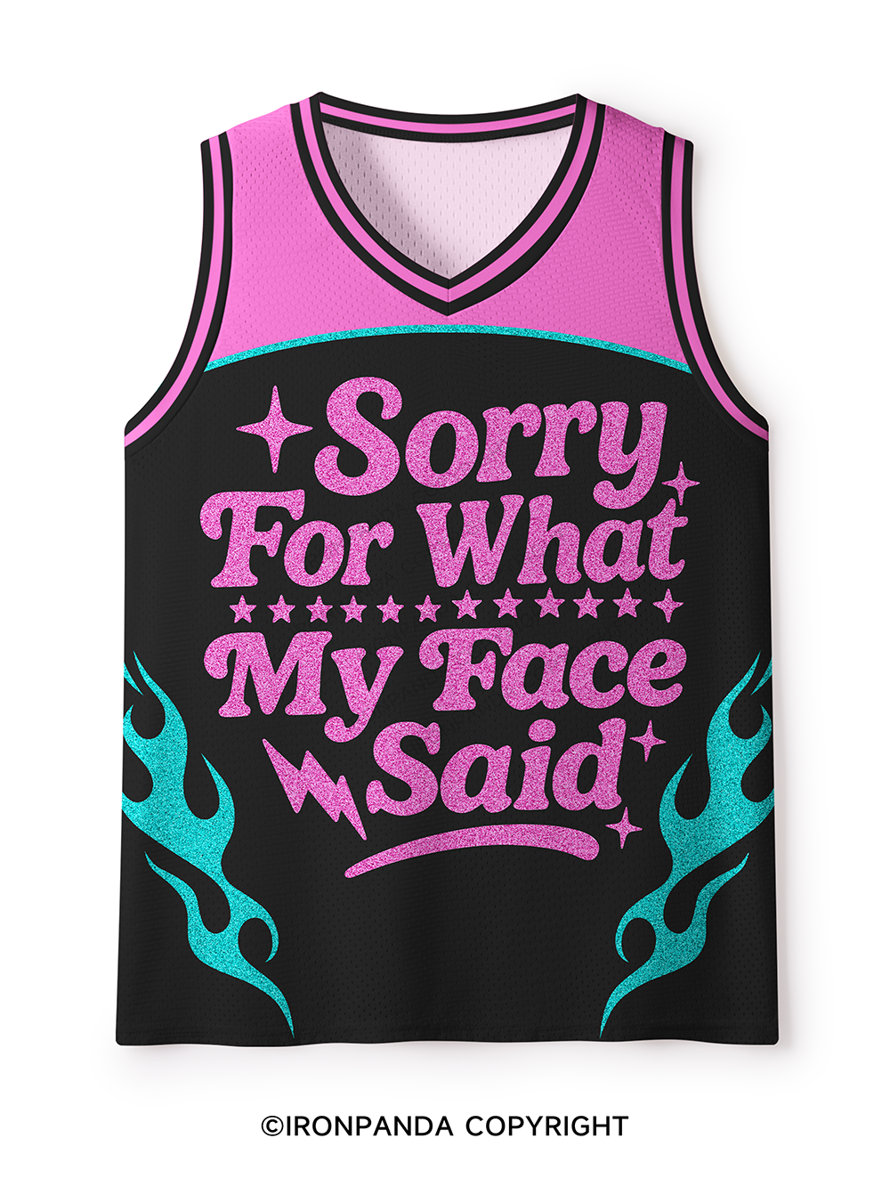 SORRY FOR WHAT MY FACE SAID Mesh Tank Top