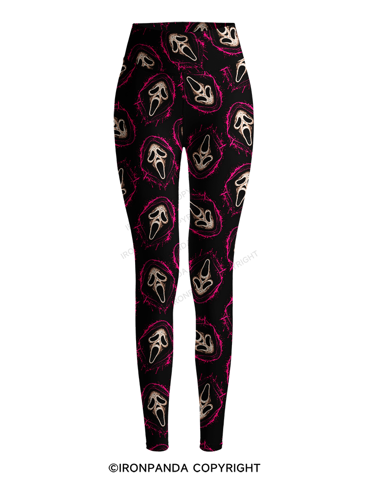 Ghost face Printed Yoga Pants