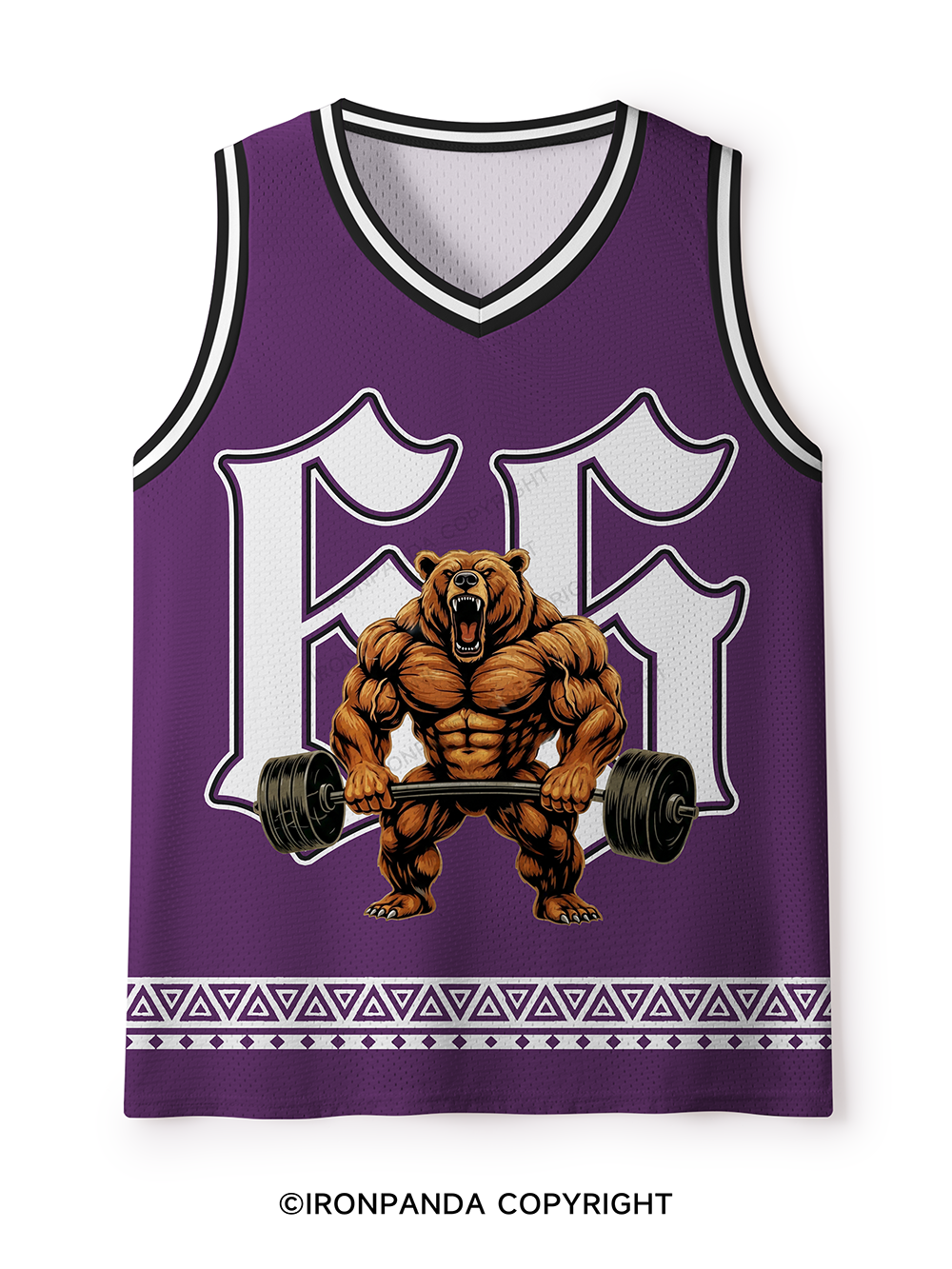 Kinda Fit Sorta Fat Funny Gym Bear Mesh Tank Top