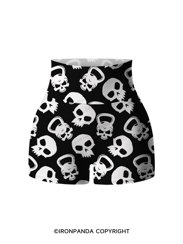 KETTLEBELL SKULL FITNESS Yoga Printed Yoga Shorts