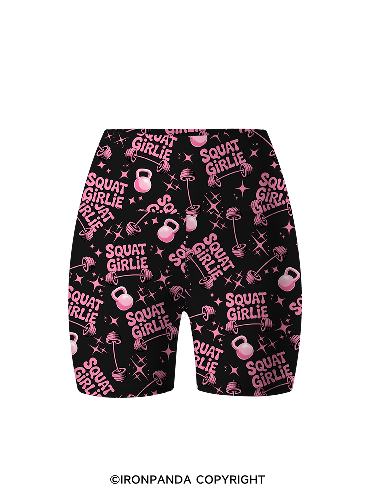 SQUAT GIRLIE Printed Yoga Cycling Shorts