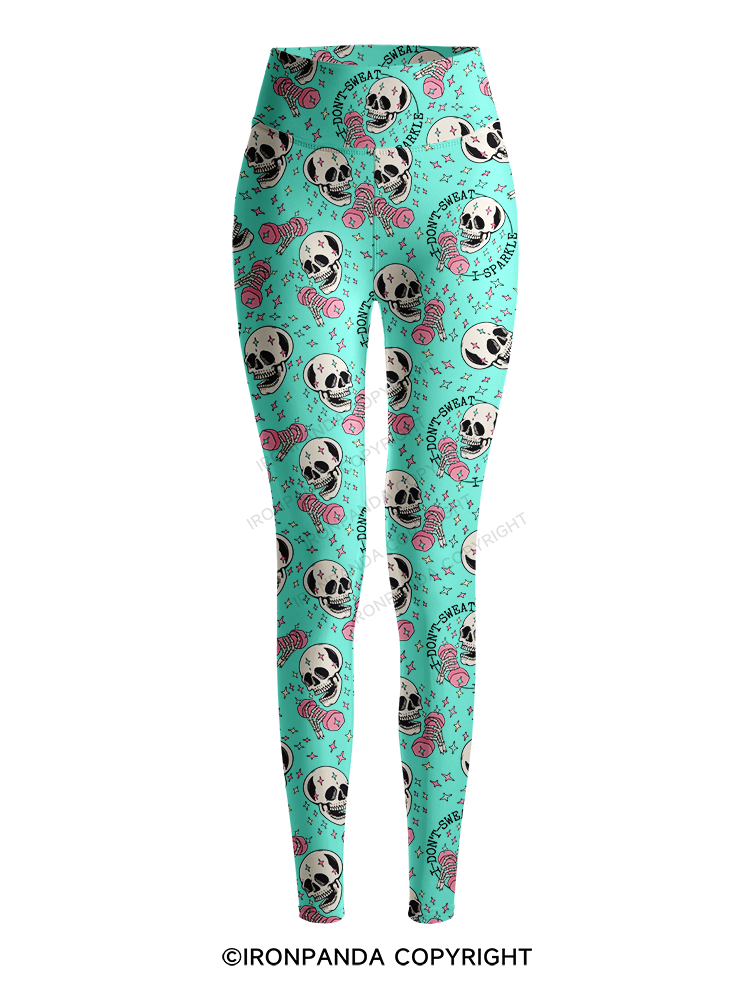 I DON’T SWEAT I SPARKLE Printed Yoga Pants
