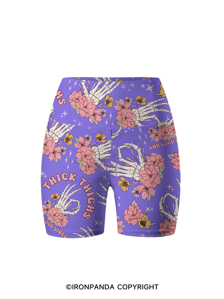 Funny Workout Printed Yoga Cycling Shorts