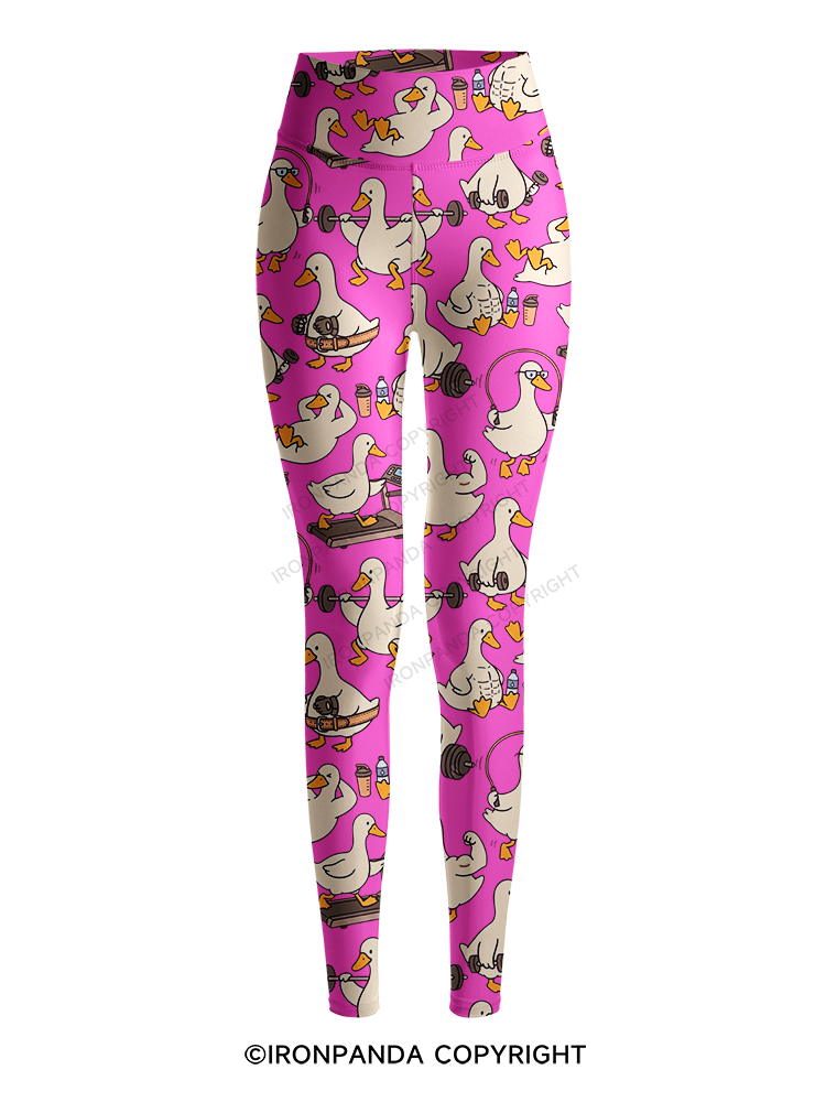 Quack Gym Printed Yoga Pants