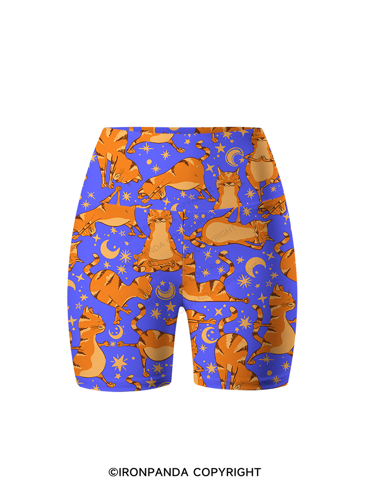 Yoga cats Printed Yoga Cycling Shorts