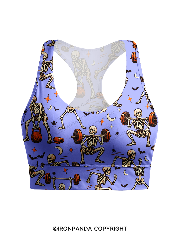 Spooky Exercise Racerback Sports Bra
