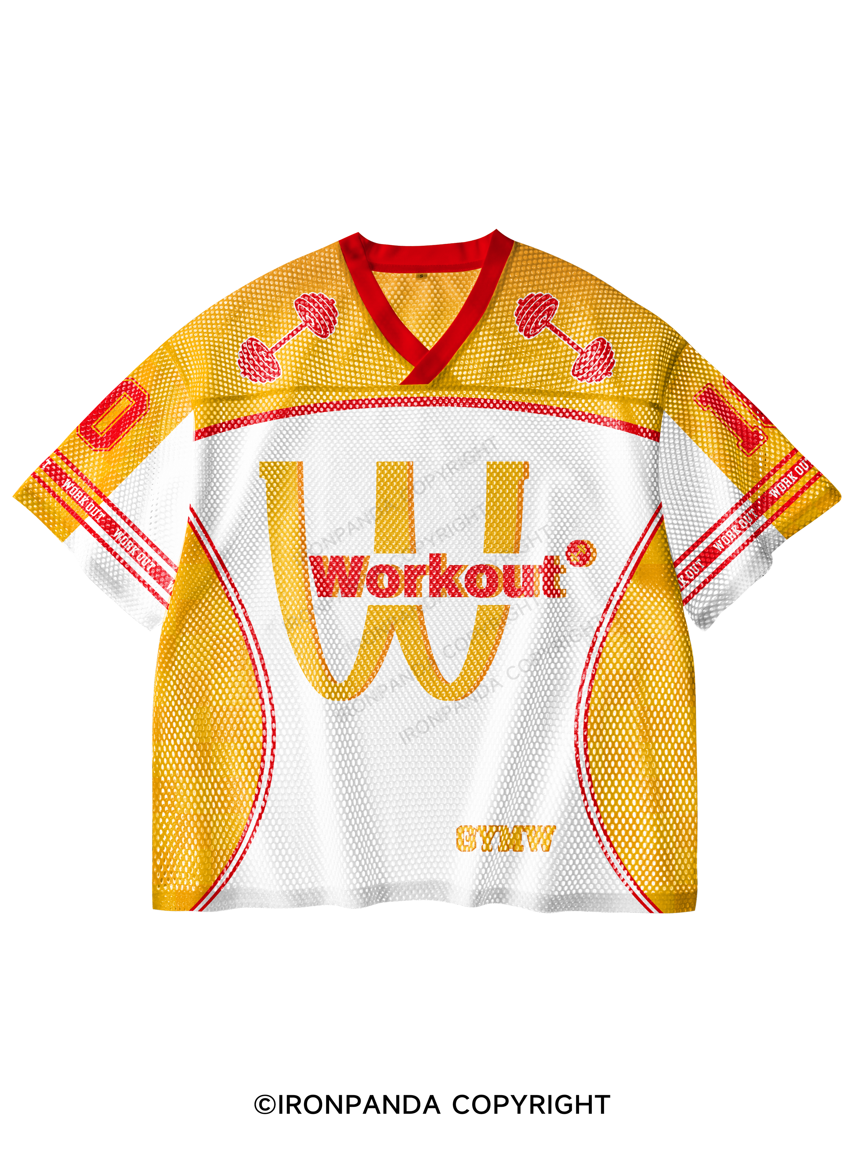 Workout Fitness V-Neck Open Hole Mesh Top