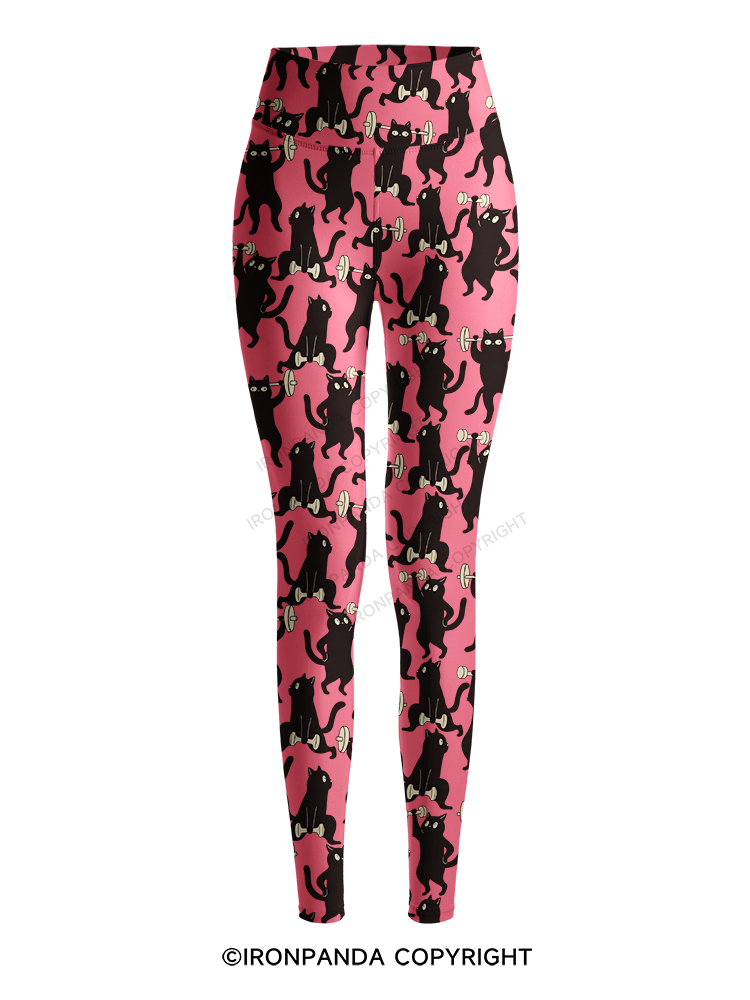 Funny Cat Gym Printed Yoga Pants