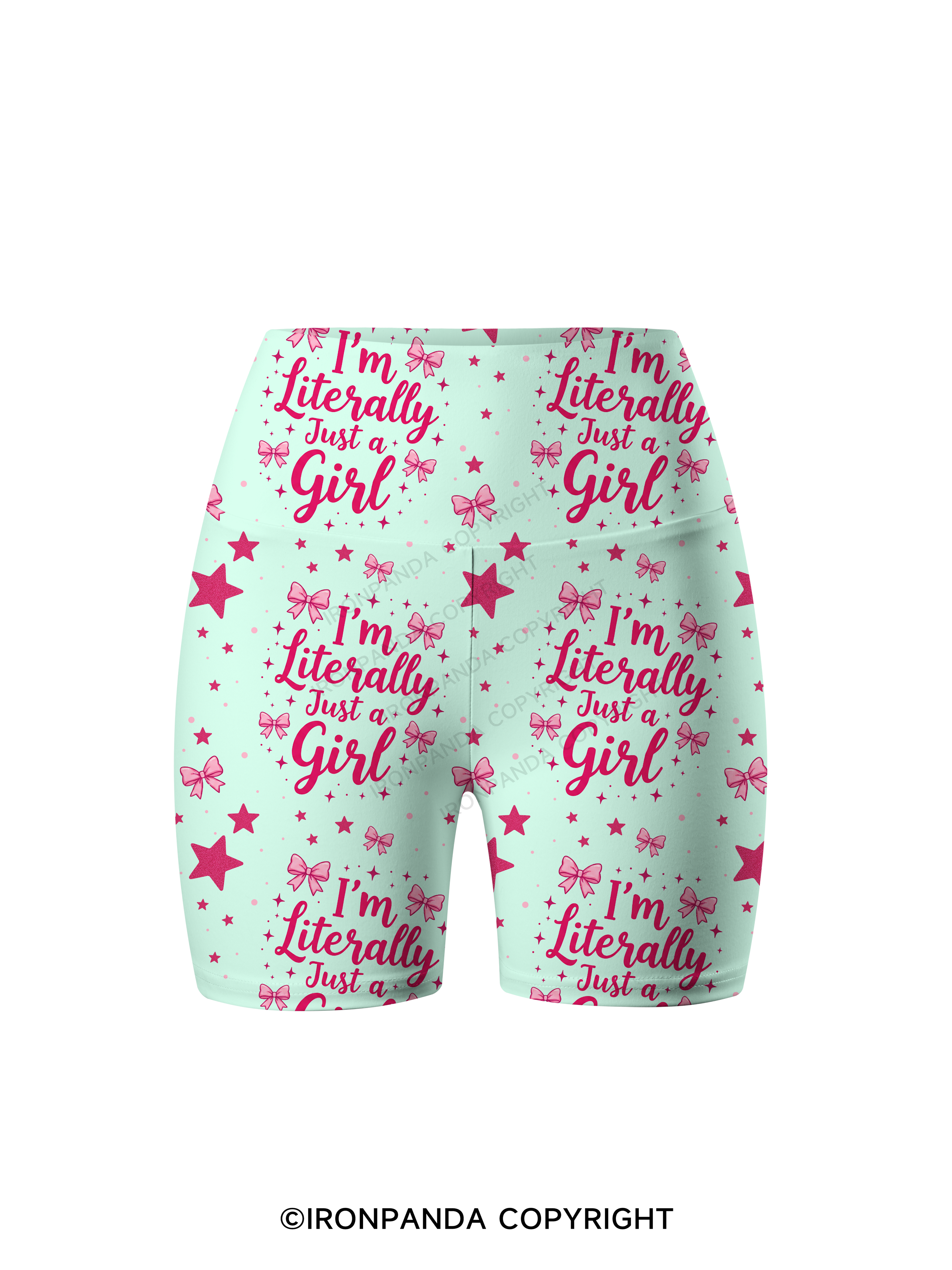 I'M LITERALLY JUST A GIRL GYM Printed Yoga Cycling Shorts