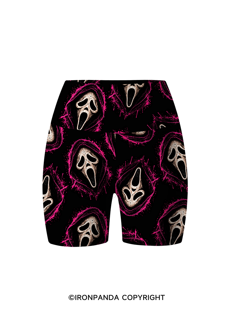 Ghost face Printed Yoga Cycling Shorts