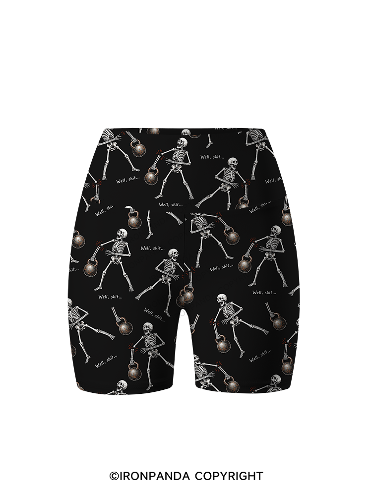 Well Shit... Printed Yoga Cycling Shorts