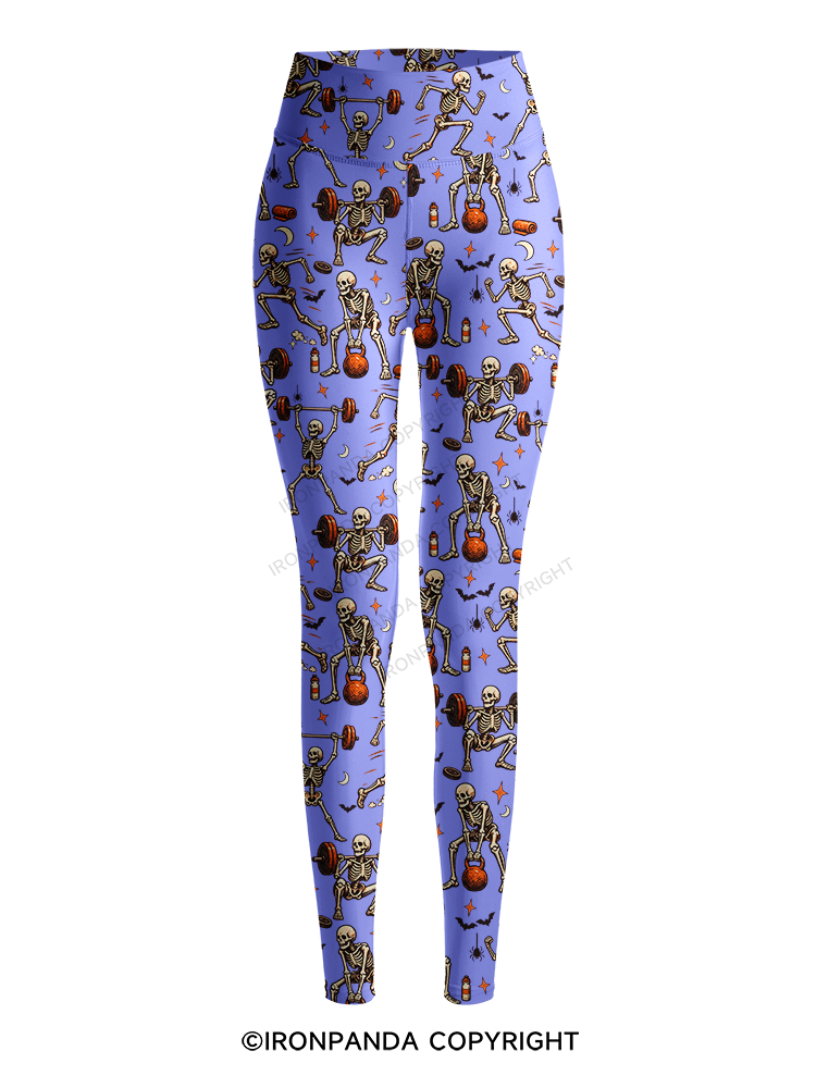 Spooky Exercise Printed Yoga Pants