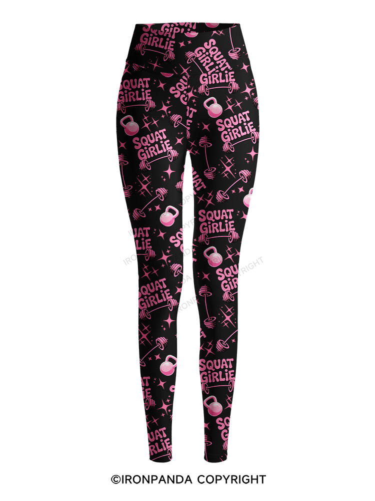 SQUAT GIRLIE Printed Yoga Pants