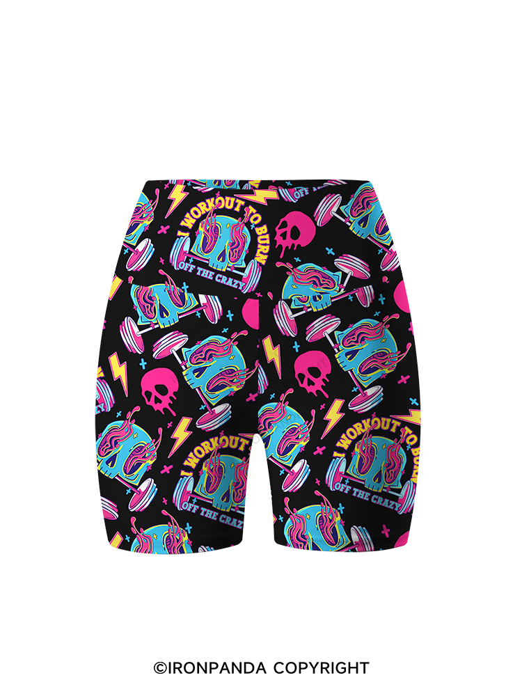 I Workout To Burn Off The Crazy Printed Yoga Cycling Shorts