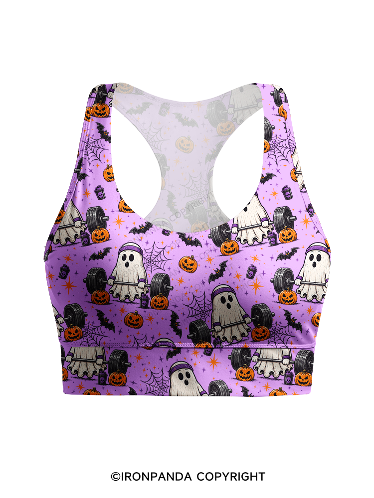 Creep It Lifting Ghost Racerback Sports Bra