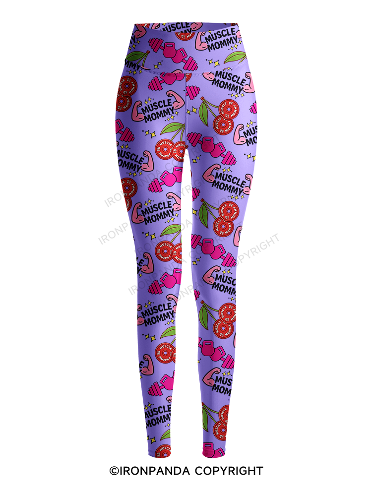 Muscle Mommy Printed Yoga Pants