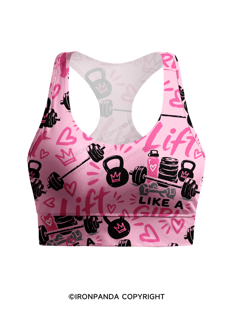 Lift Like a Girl Racerback Sports Bra