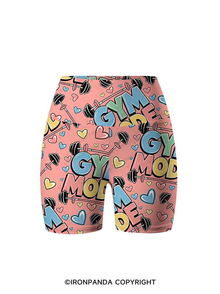 GYM MODE Printed Yoga Cycling Shorts