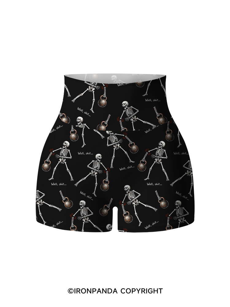 Well Shit... Printed Yoga Shorts