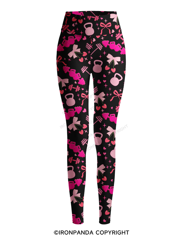 PINK POWER SWEETHEART Printed Yoga Pants
