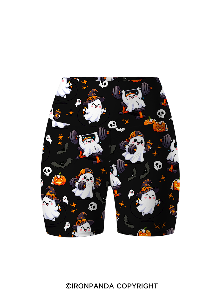 Cute Spooky Workout Printed Yoga Cycling Shorts