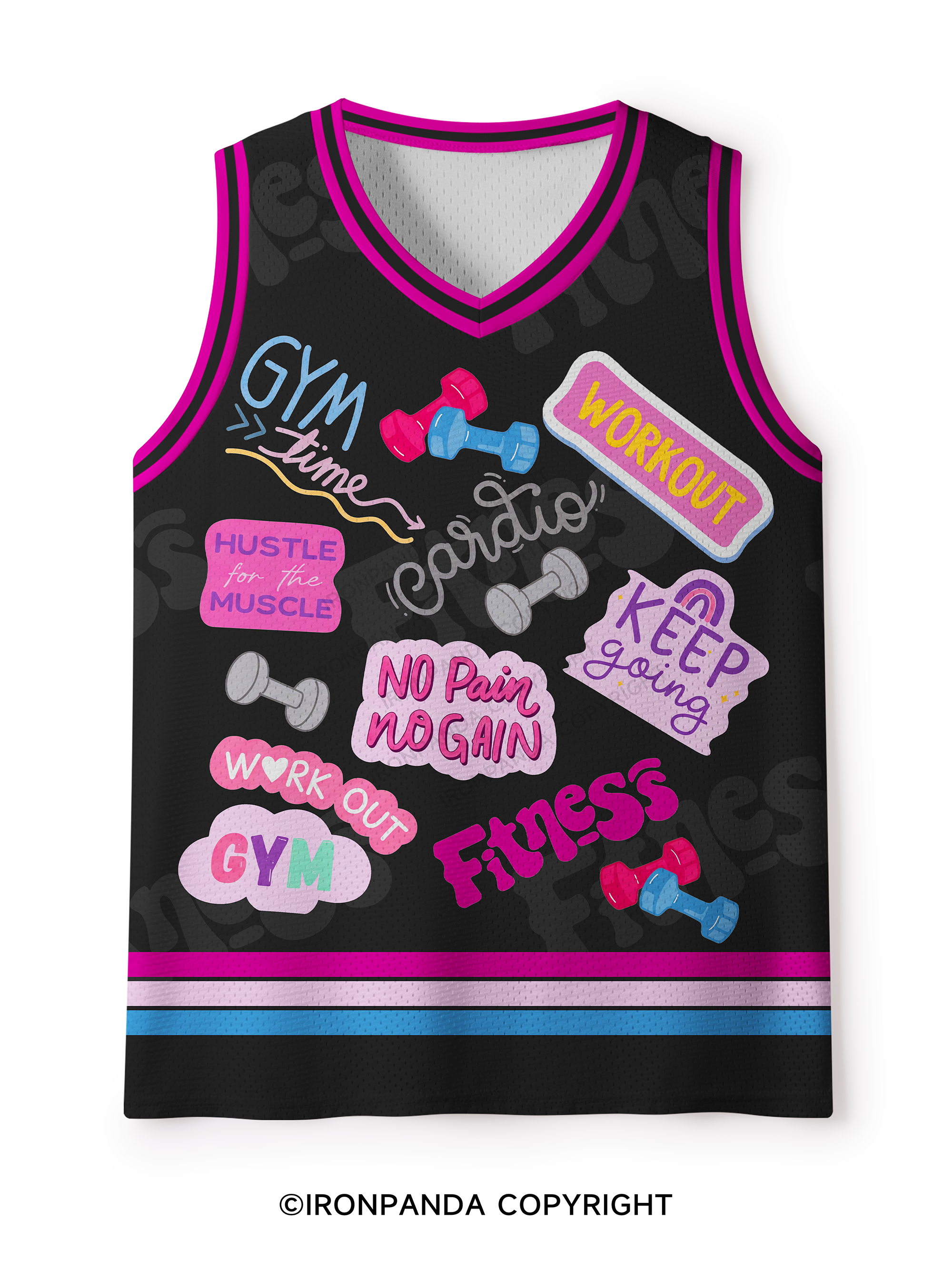 Colorful Fitness Lifestyle Mesh Tank Top