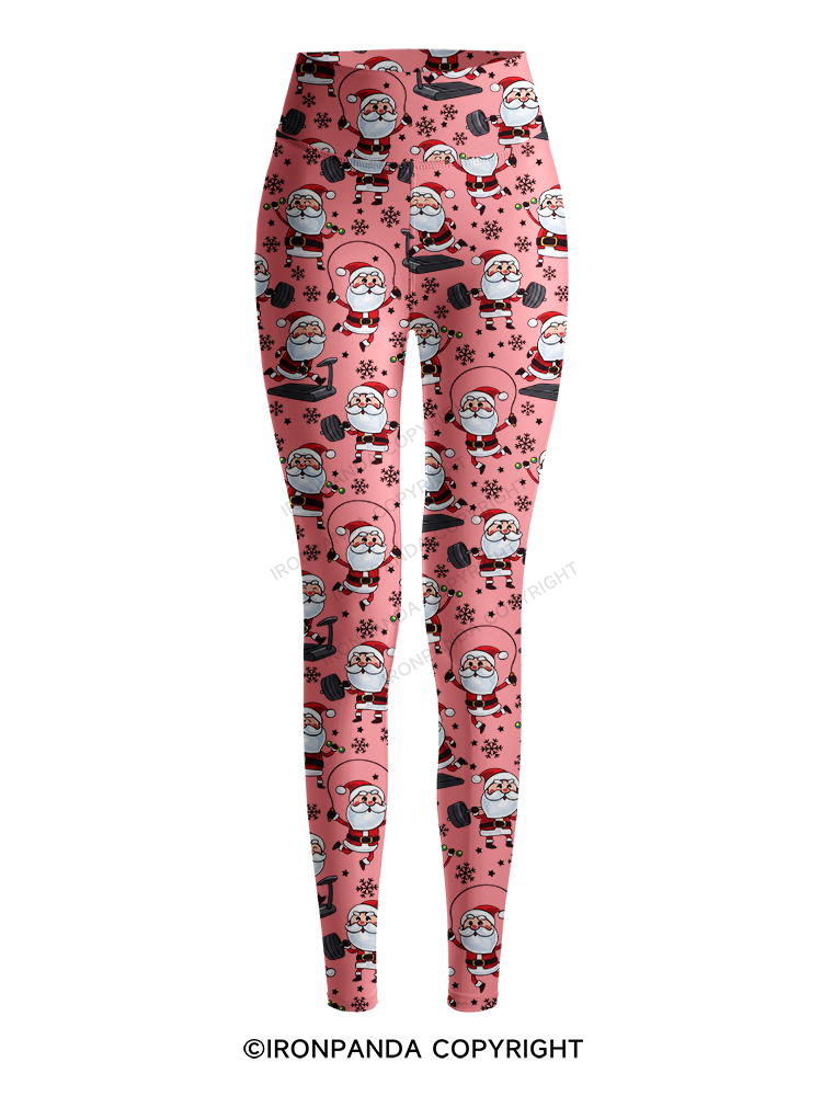 Funny Santa Claus Gym Printed Yoga Pants