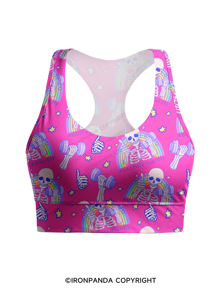 ABSOFUCKINLUTELY GYM  Racerback Sports Bra