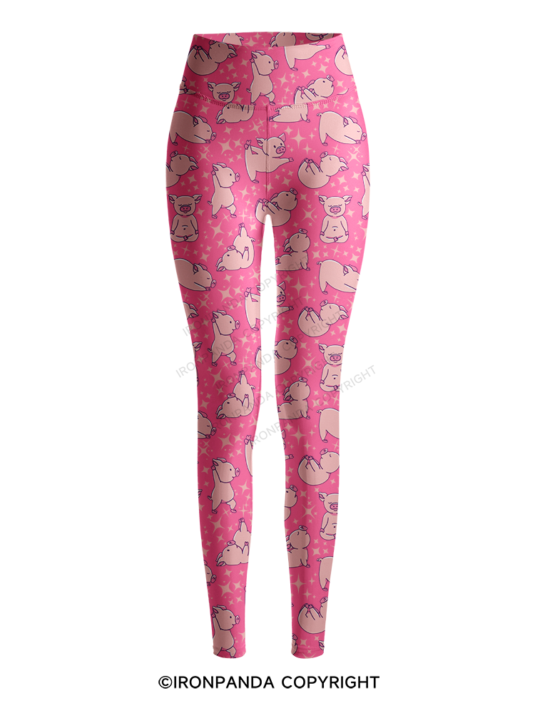 YOGA PIGS Printed Yoga Pants