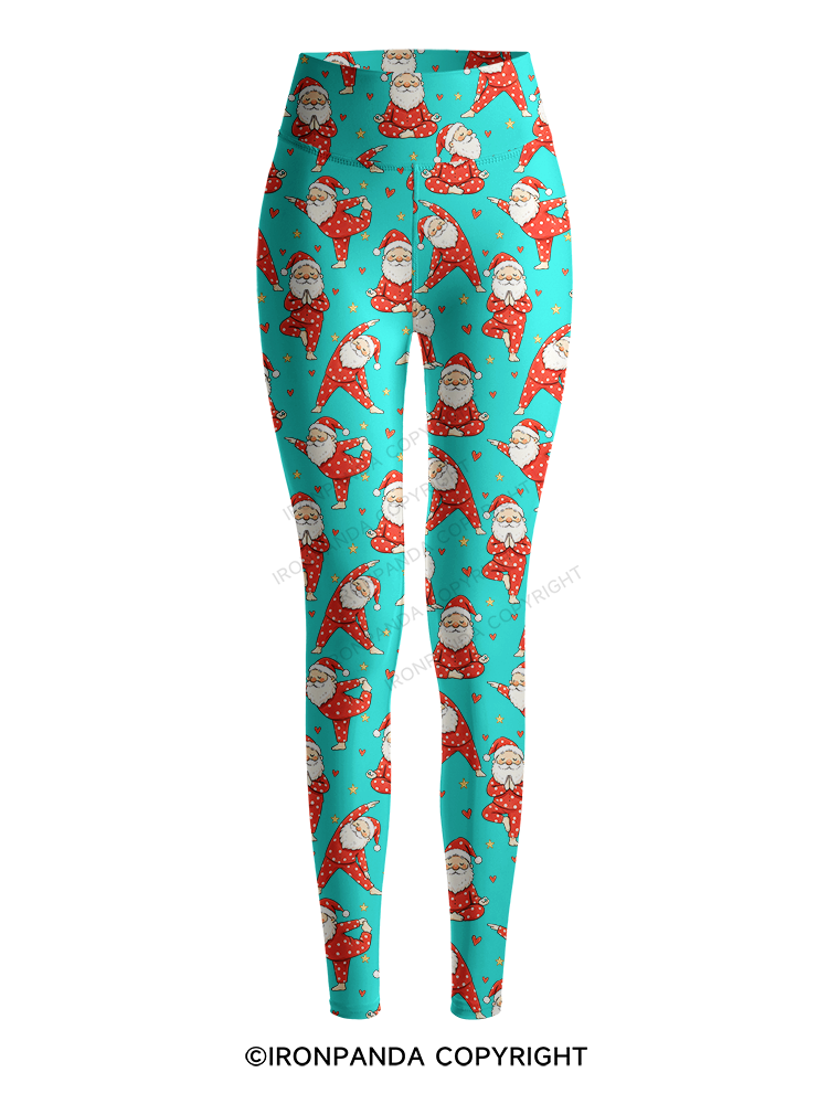 Funny Santa Yoga Printed Yoga Pants