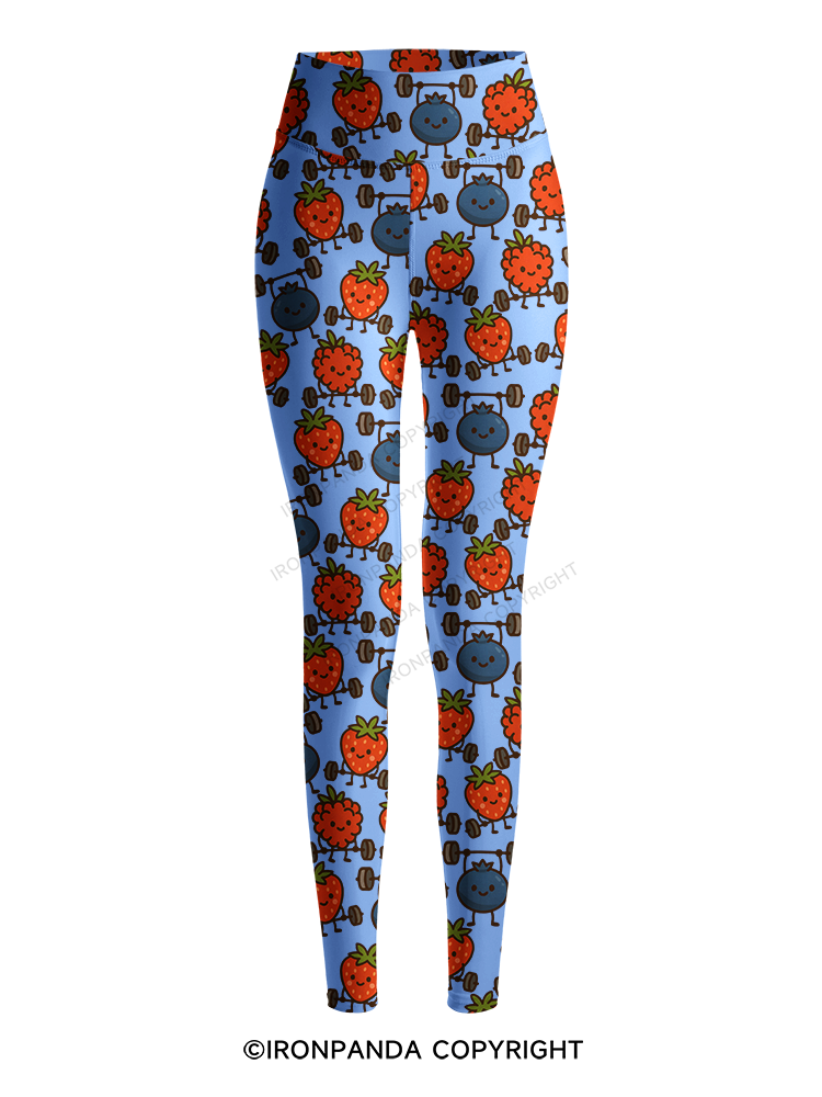 BERRY STRONG Printed Yoga Pants