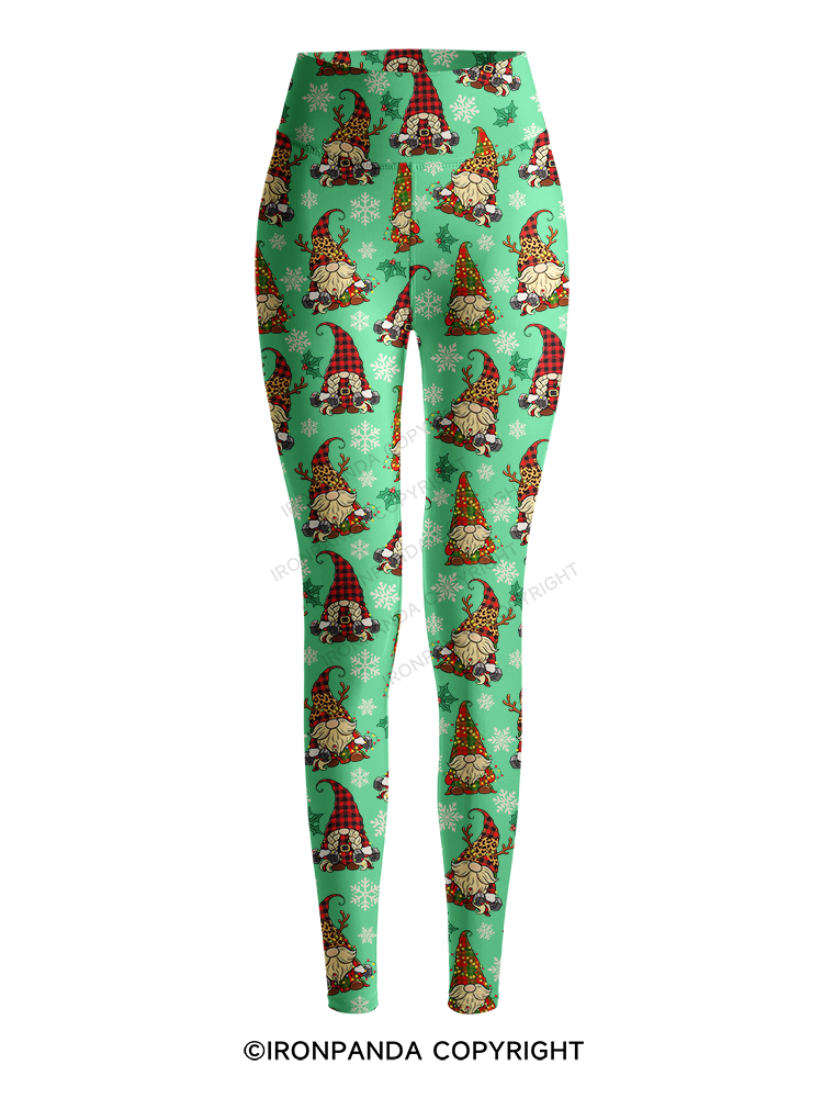 Fitness Christmas Elf Printed Yoga Pants