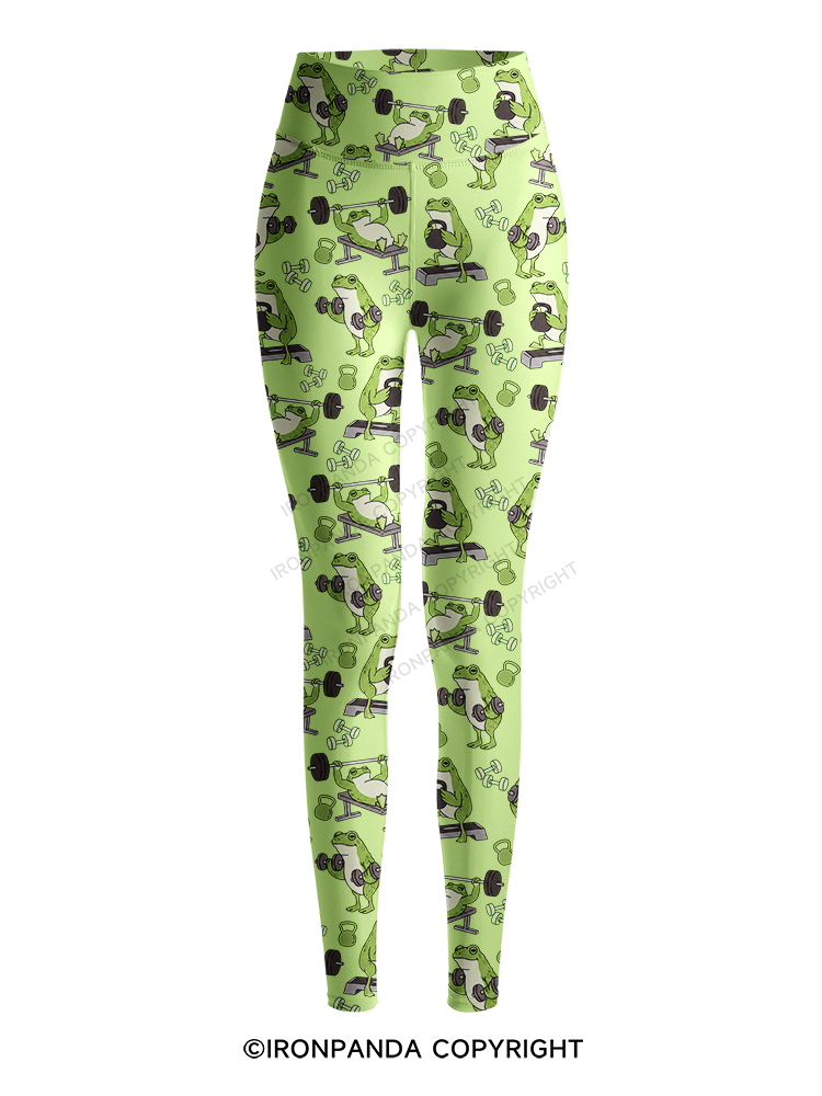 Frog Gym Printed Yoga Pants