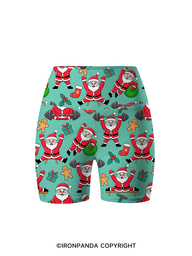 Santa Fitness Collection Printed Yoga Cycling Shorts