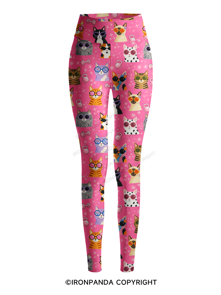 COOL CATS FITNESS PARTY Yoga Printed Yoga Pants