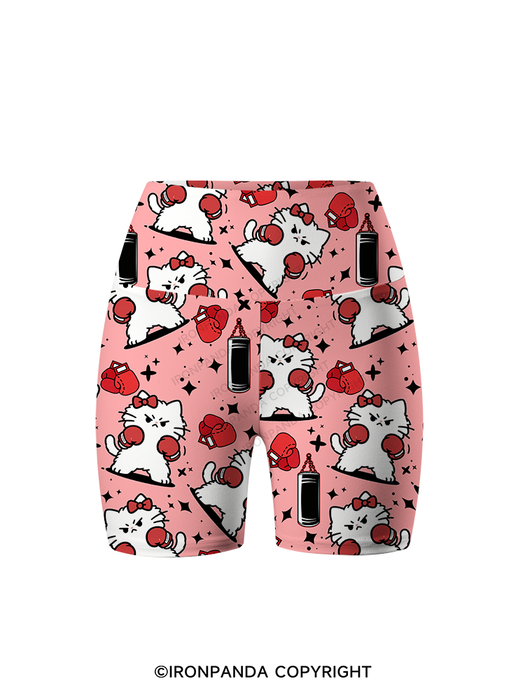 Tall Enough For Your Shins Printed Yoga Cycling Shorts