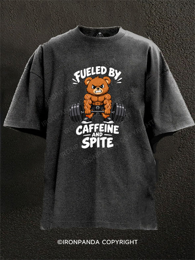 Fueled by Caffeine and Spite Funny Washed Gym Shirt