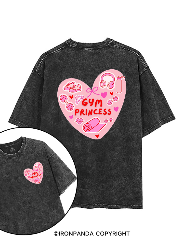 Pink Gym Princess printed Gym Shirt