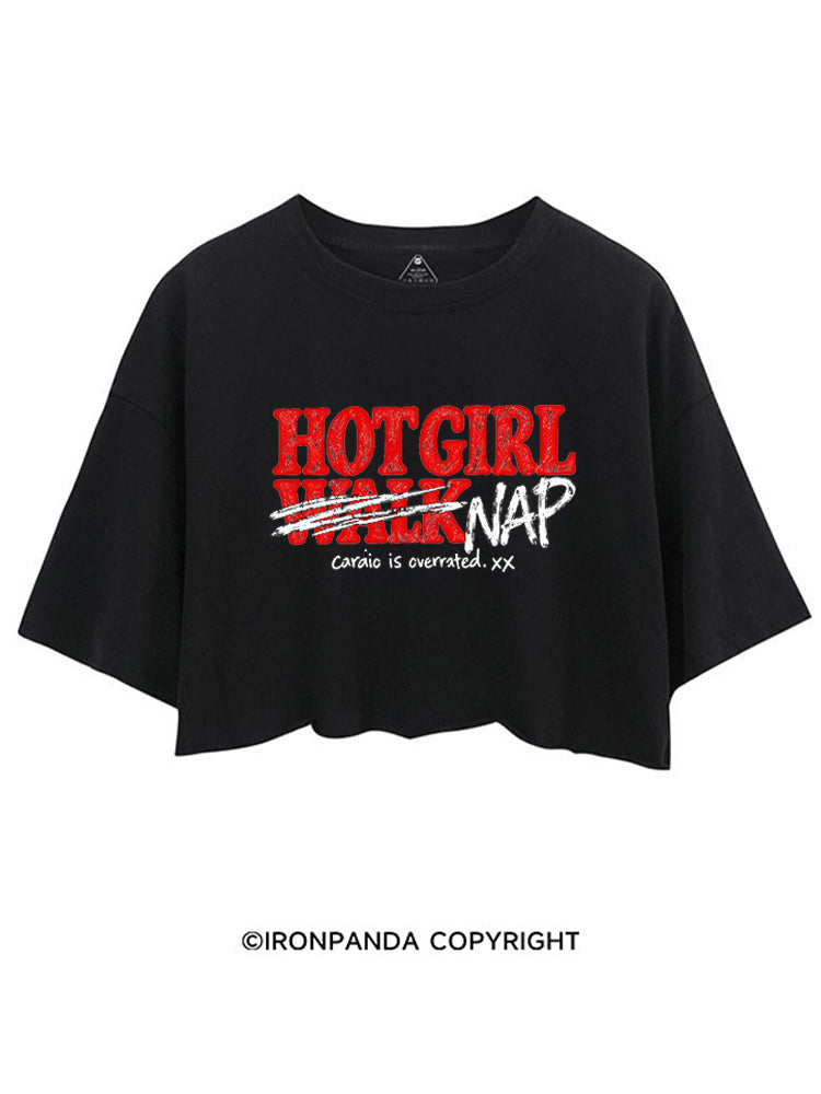 HOT GIRL NAP CARDIO IS OVERRATED CROP TOPS