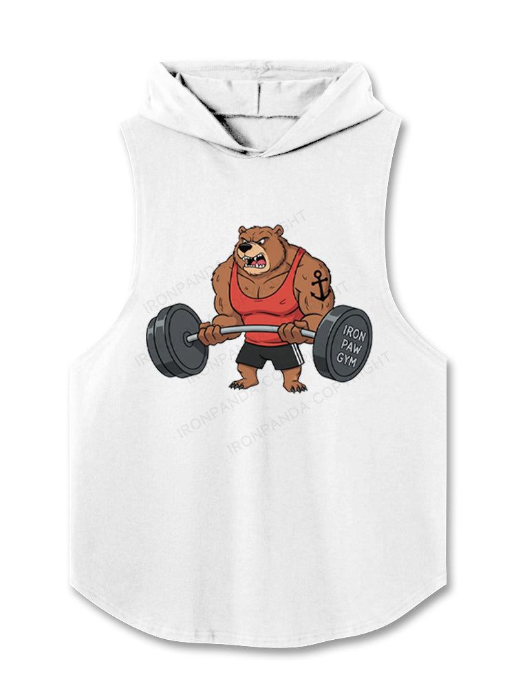 Strong Bear Curling Weights Hooded Tank