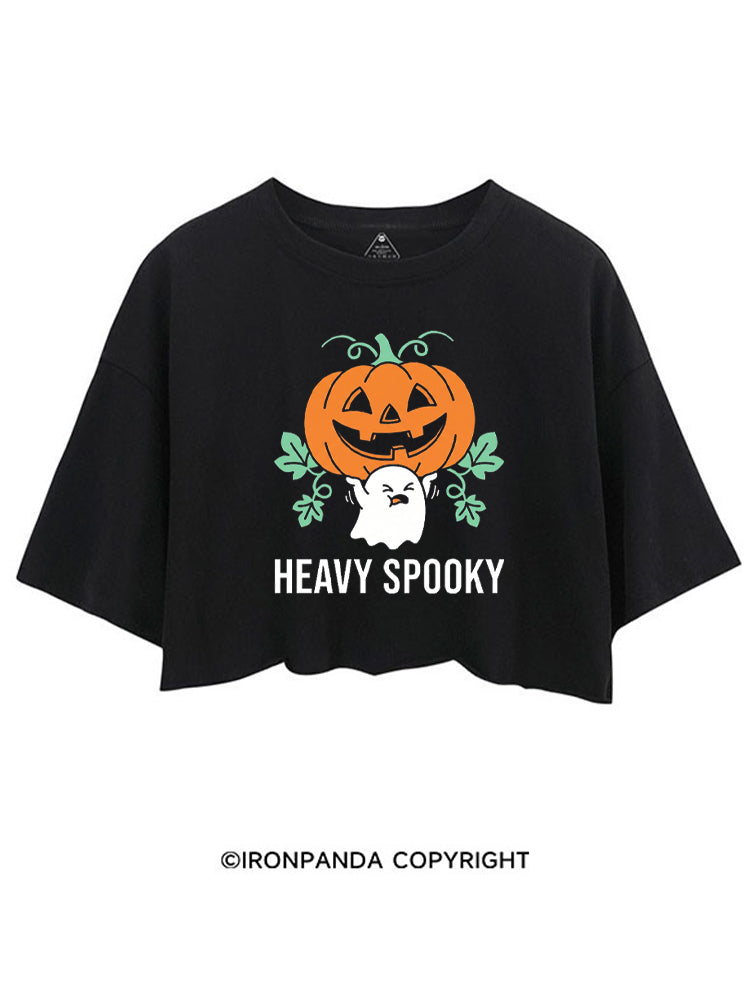 HEAVY SPOOKY CUTE GHOST CROP TOPS