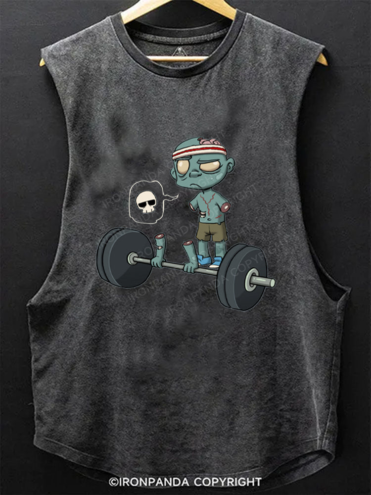 DEAD Lift Funny Zombie Scoop Bottom Cotton Tank