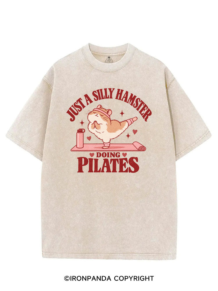 JUST A SILLY HAMSTER DOING PILATES VINTAGE GYM SHIRT