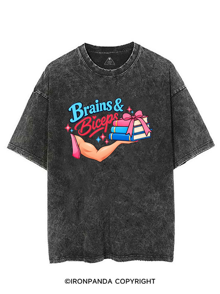 BRAINS & BICEPS VINTAGE GYM SHIRT