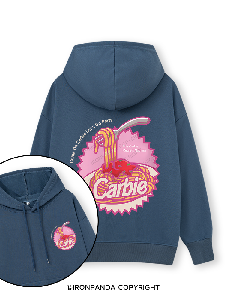 Carbie I Love Carbs Bread Pasta Pizza Double-Sided Printed Classic Gym Hoodie