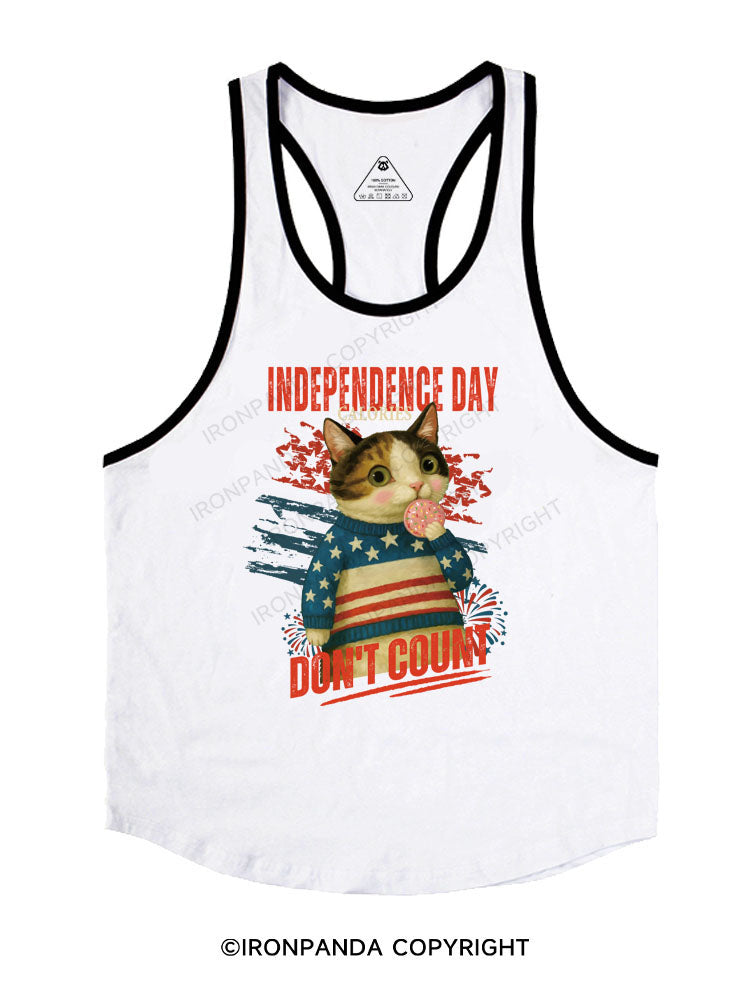 INDEPENDENCE DAY CALORIES DON'T COUNT Stringer Gym Vest