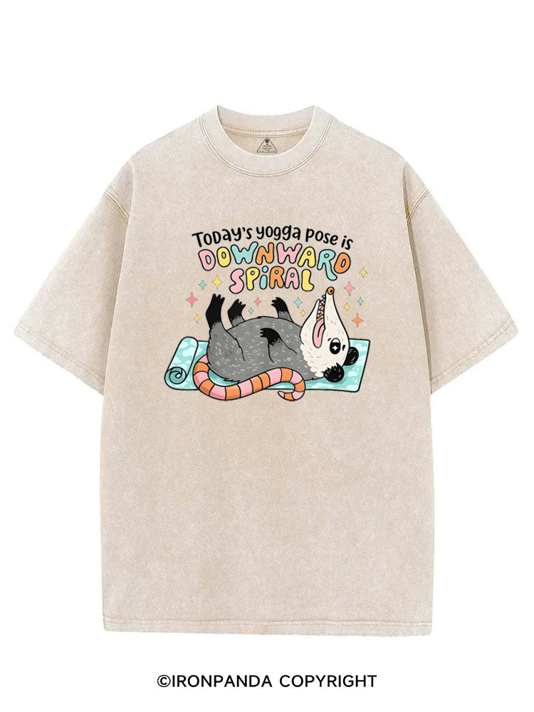 Today's Yoga Pose Is Downward Spiral Opossum VINTAGE GYM SHIRT