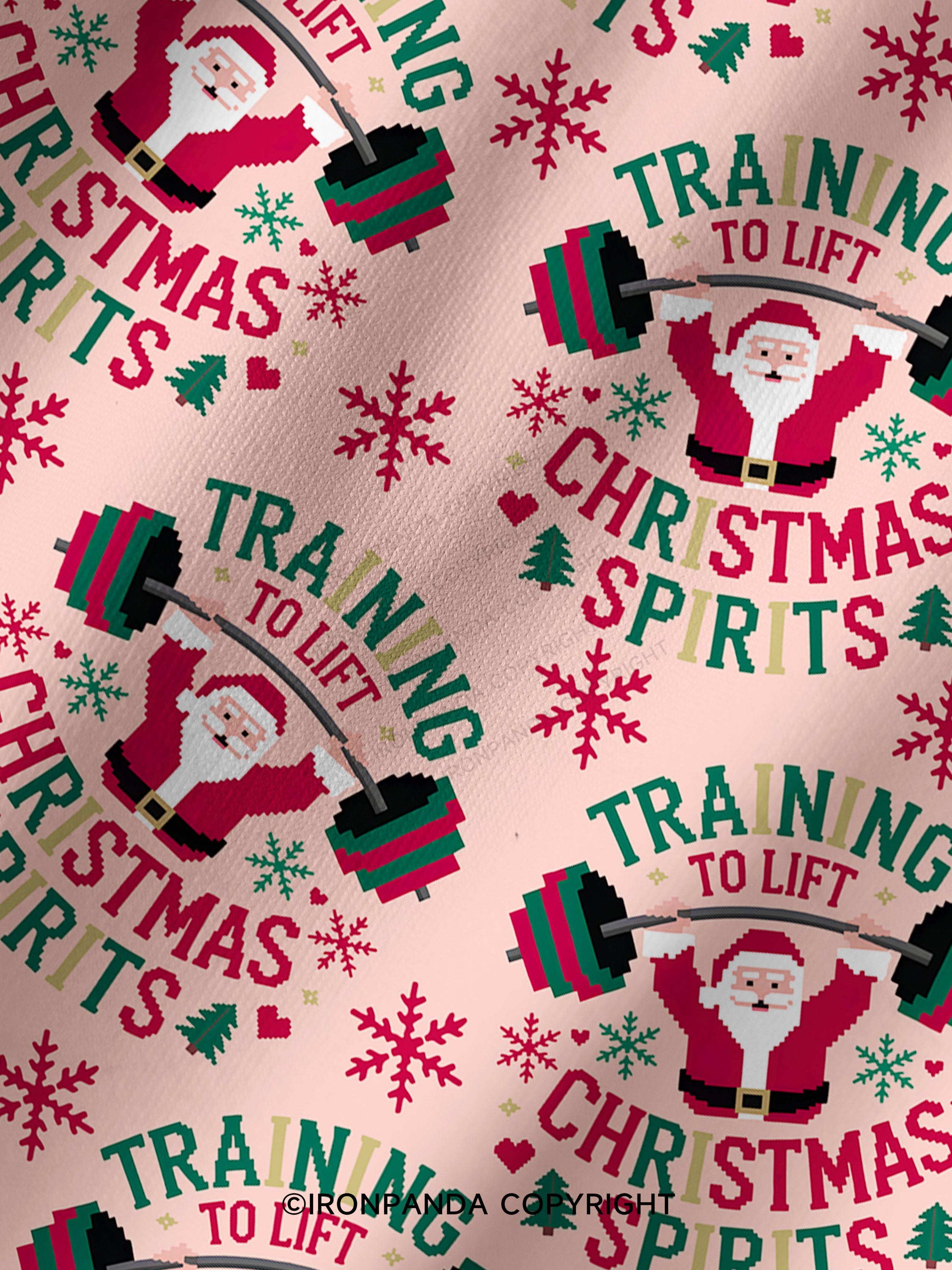 training to lift christmas spirits Printed Yoga Shorts