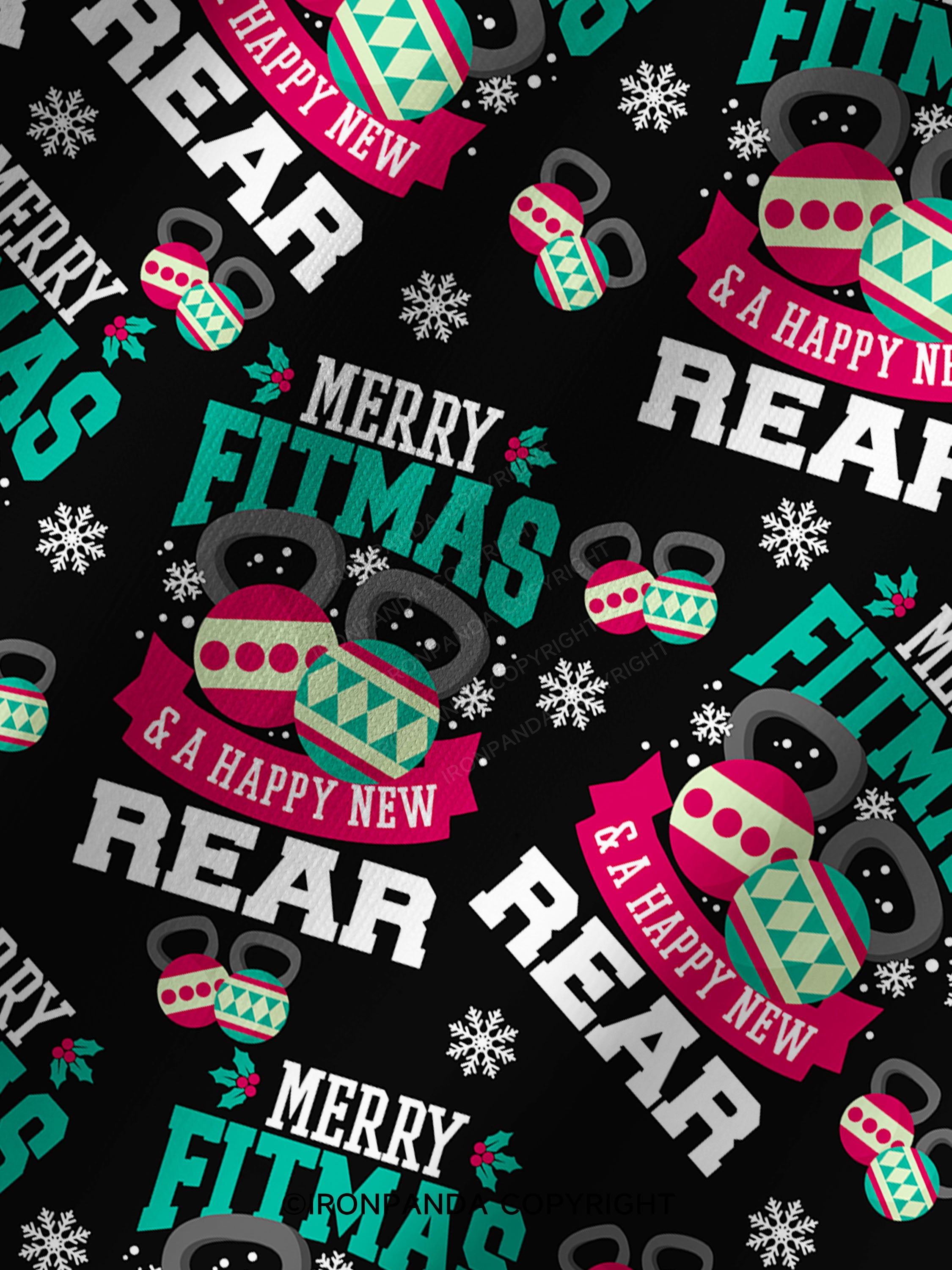 Merry Fitmas Printed Yoga Shorts