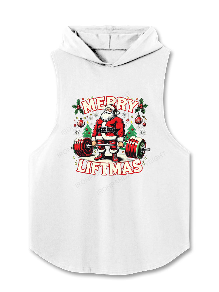 Merry Liftmas Santa Christmas Hooded Tank